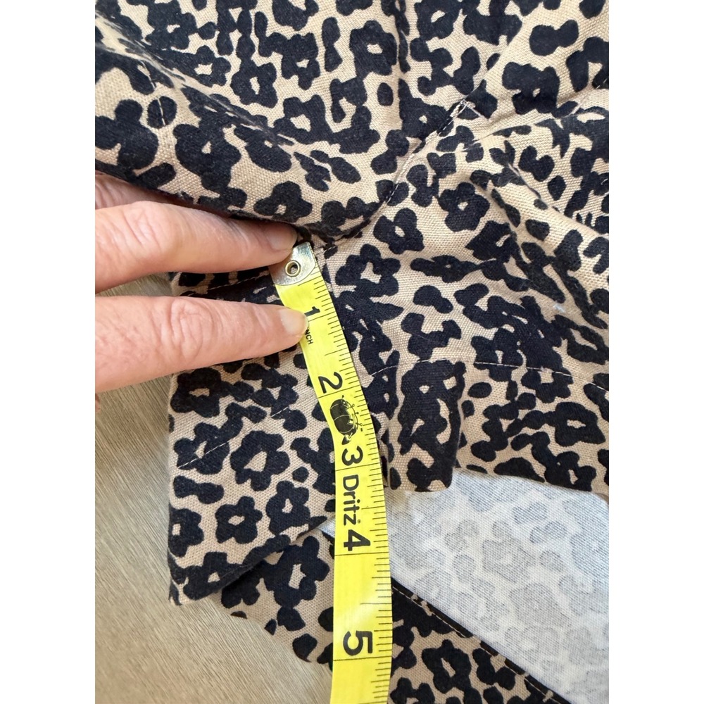 Banana Republic Ryan Fit Leopard Print Shorts Tan Black Animal Cotton Stretch 6 - Picture 7 of 8